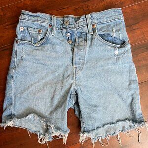 Levis Midi Denim Shorts